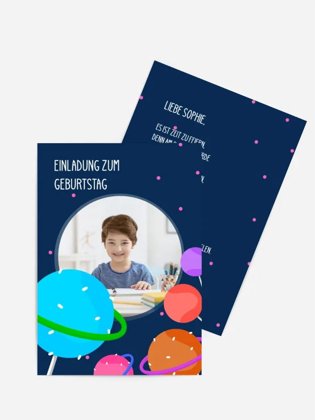 Geburtstagseinladung Planetenstraße