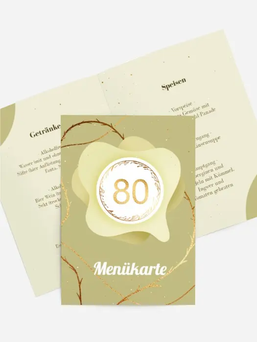 Menükarte Geburtstag Eleganz