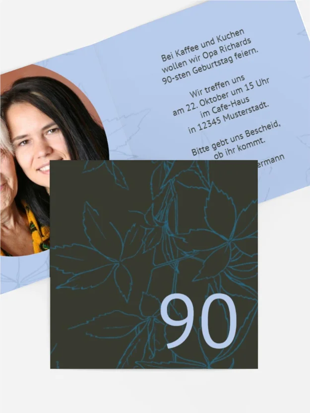 Geburtstagseinladung Herbst 90 Foto