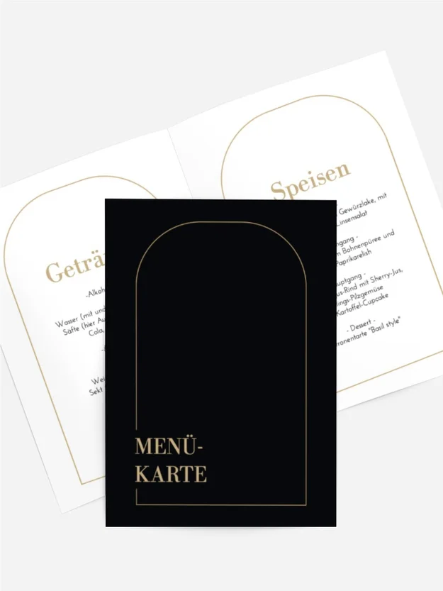 Menükarte Geburtstag Golden Arch