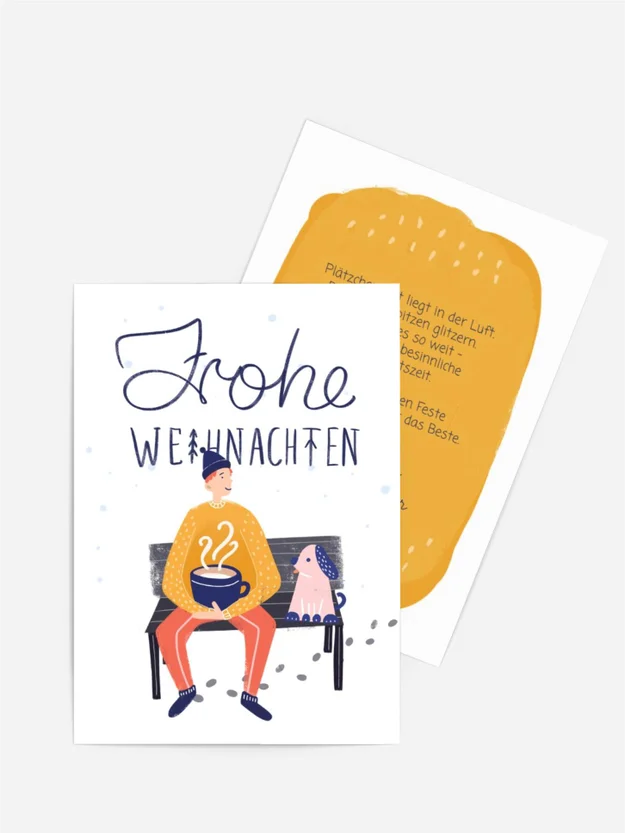 Grußkarte Weihnachten  Winterwanderung Grußkarte Weihnachten  Winterwanderung