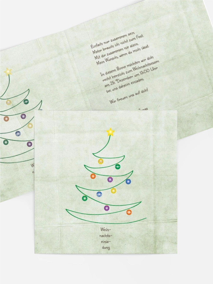 Einladung Privat Weihnachtsbaum Einladung Privat Weihnachtsbaum