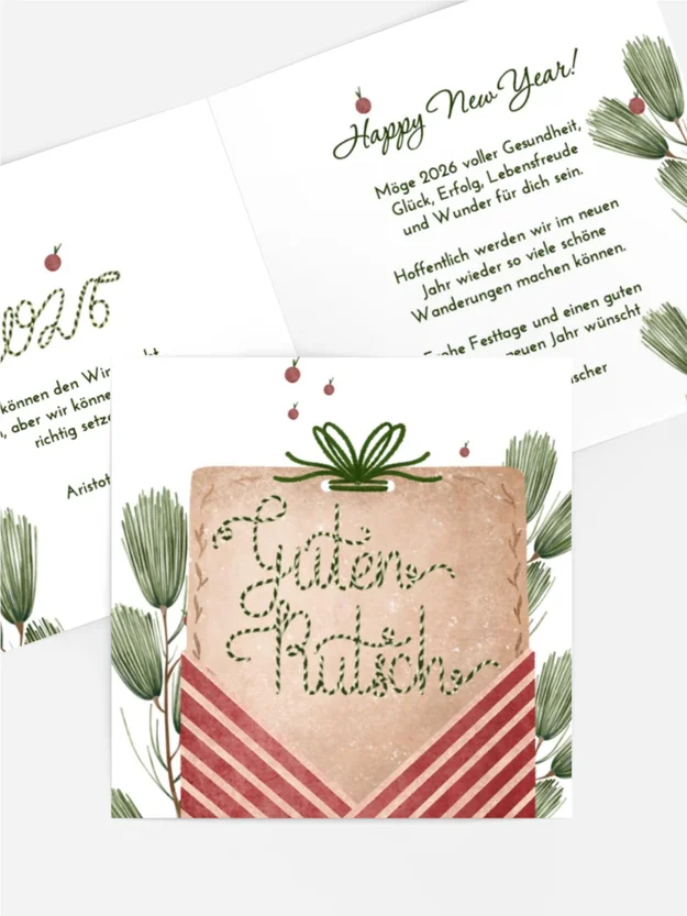 Neujahrskarte Neujahrslinien