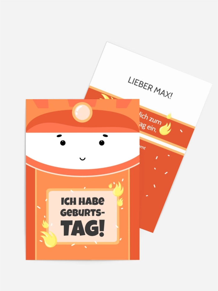 Geburtstagseinladung Feuerwehrmann