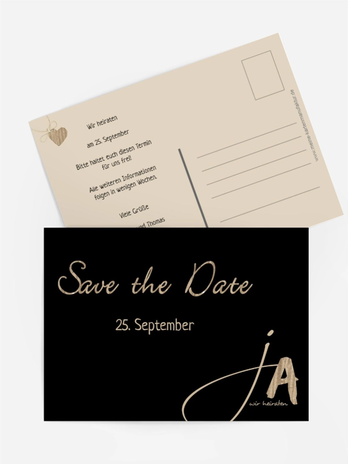 Save the Date Karte natürlich Ja Save the Date Karte natürlich Ja