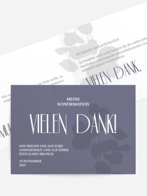 Dankeskarte Konfirmation Schatten der Blumen
