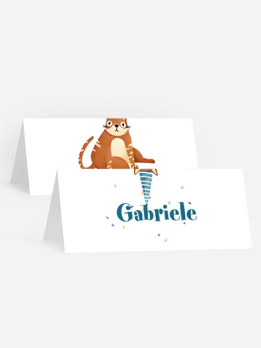 Tischkarte Geburtstag Katzenpartys
