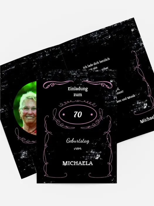 Geburtstagseinladung 70 Jackcard Foto