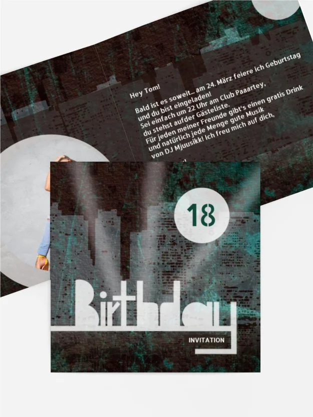 Einladung zum 18. Geburtstag City Lights