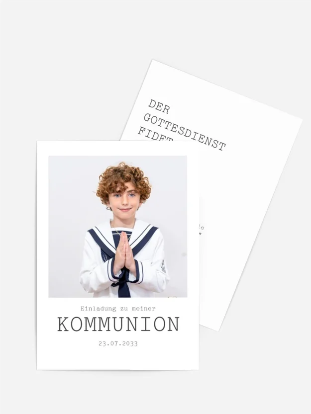 Einladungskarte Kommunion Heiliger Knabe