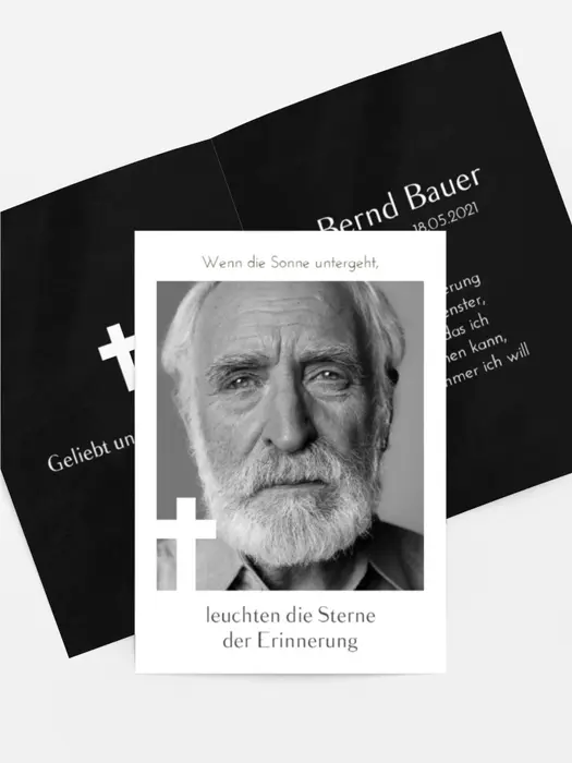 Sterbebildkarte Bilderrahmen