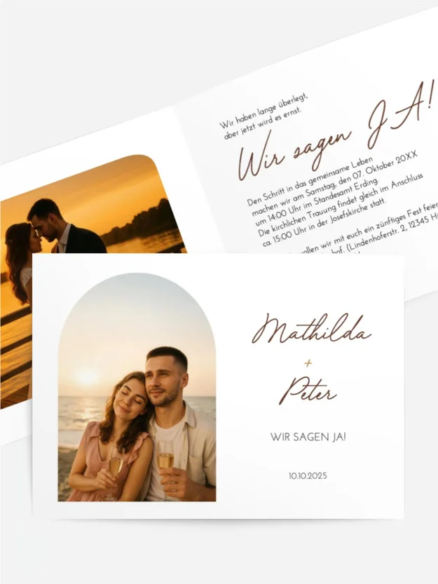 Hochzeitseinladung Hochzeitsbogen