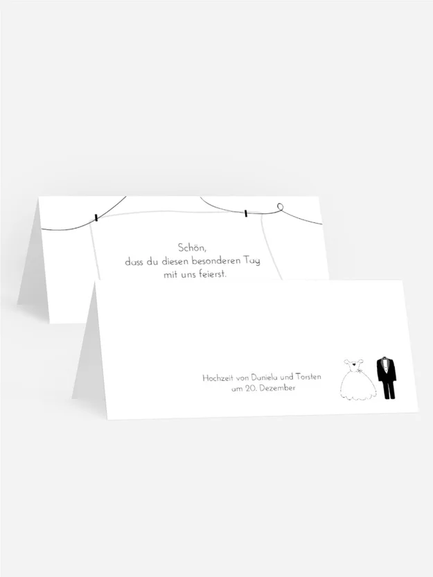 Tischkarte dress_and_suit Tischkarte dress_and_suit