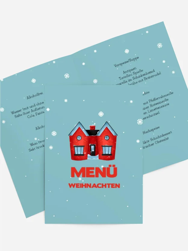 Menükarte Weihnachten Winterheim