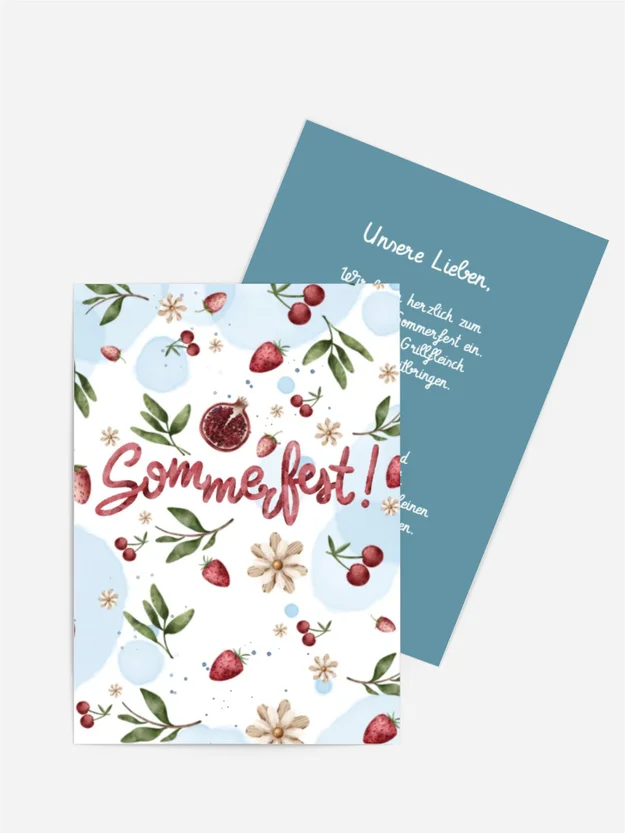 Sommerfest Einladung Sommer-Leckereien