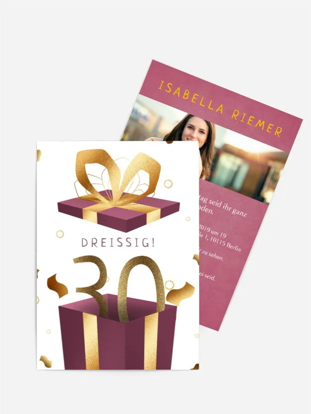 Geburtstagseinladung Überraschungsbox