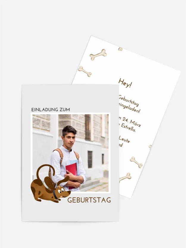 Geburtstagseinladung Leckereien für Hunde