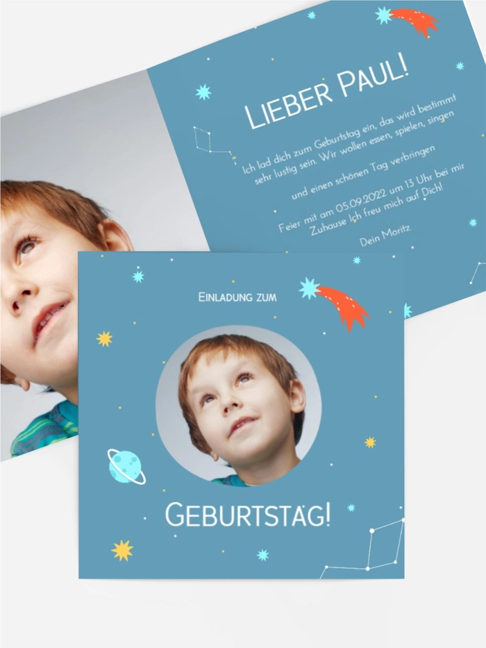 Geburtstagseinladung Weltraumfest Geburtstagseinladung Weltraumfest