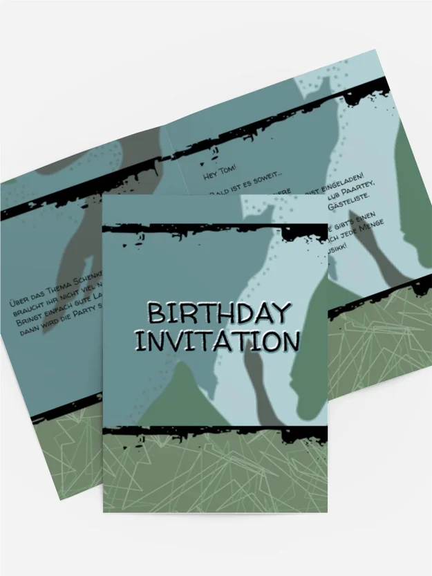 Geburtstagseinladung Army Lifestyle Geburtstagseinladung Army Lifestyle