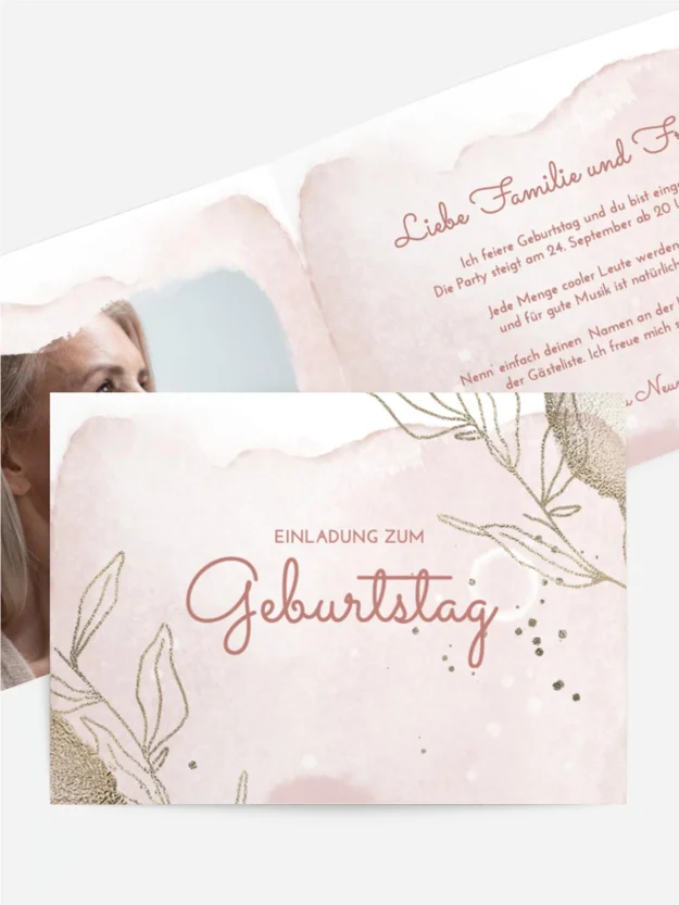 Geburtstagseinladung Goldene Aufkleber