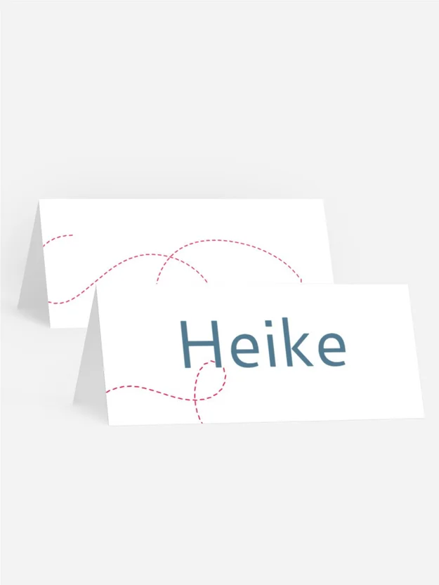 Tischkarte Geburtstag gesticheltes Ideal