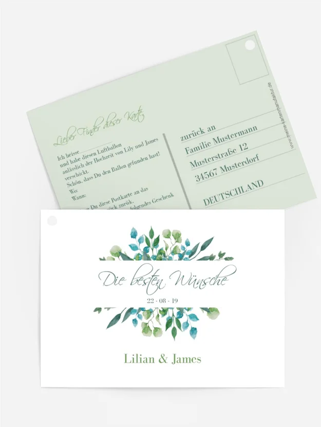 Ballonflugkarte Wilde Blumen Ballonflugkarte Wilde Blumen