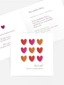 Valentinskarte Farben der Liebe