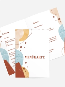 Menükarte Geburtstag Abstraktion
