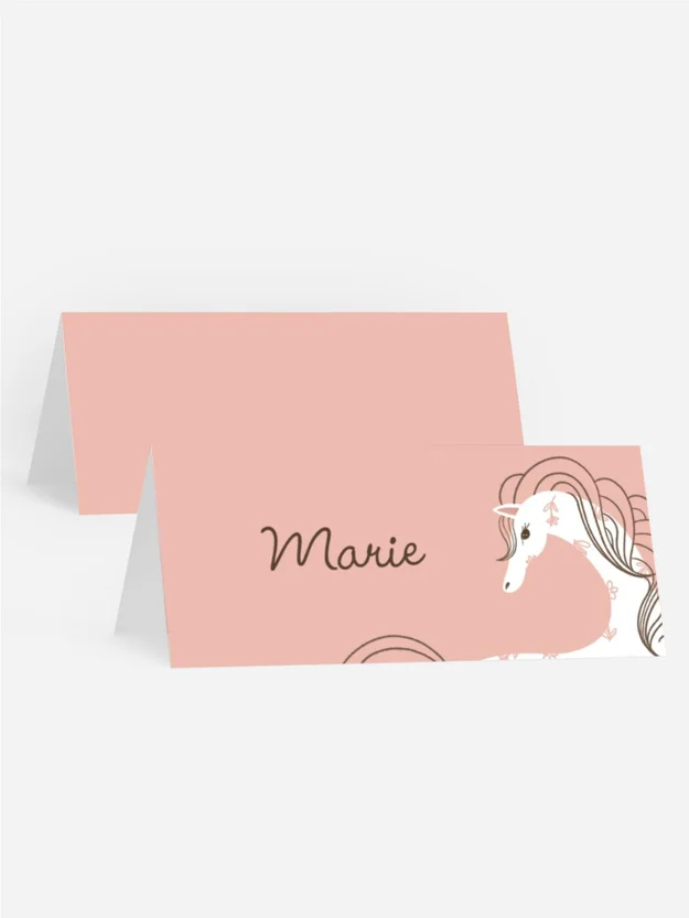 Tischkarte Geburtstag  Entzückendes Pferd Tischkarte Geburtstag  Entzückendes Pferd