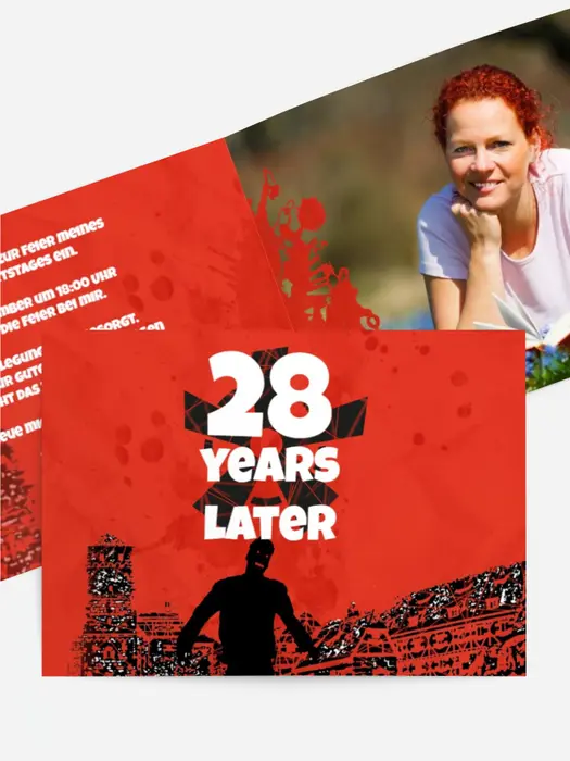 Einladungskarte Geburtstag XX Years later