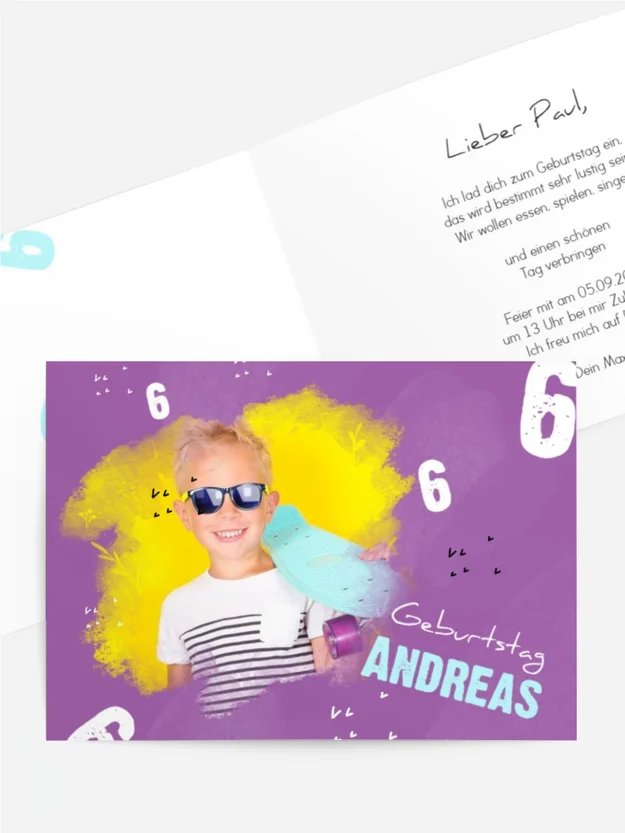Geburtstagseinladung modern Style Geburtstagseinladung modern Style