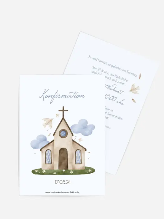 Einladungskarte Konfirmation Heiliger Sonntag Einladungskarte Konfirmation Heiliger Sonntag