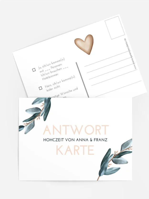 Antwortkarte Parallele zur Liebe Antwortkarte Parallele zur Liebe