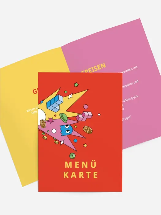 Menükarte Geburtstag Gaming-Boom