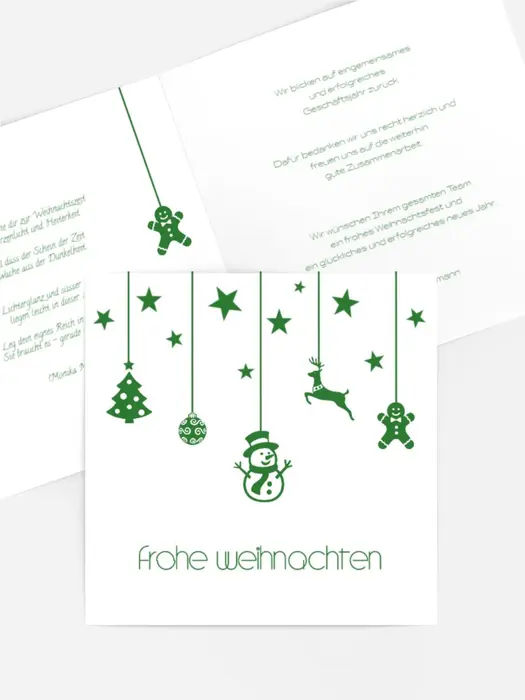 Grußkarte zu Weihnachten Geschäftlich Schmuckelemente