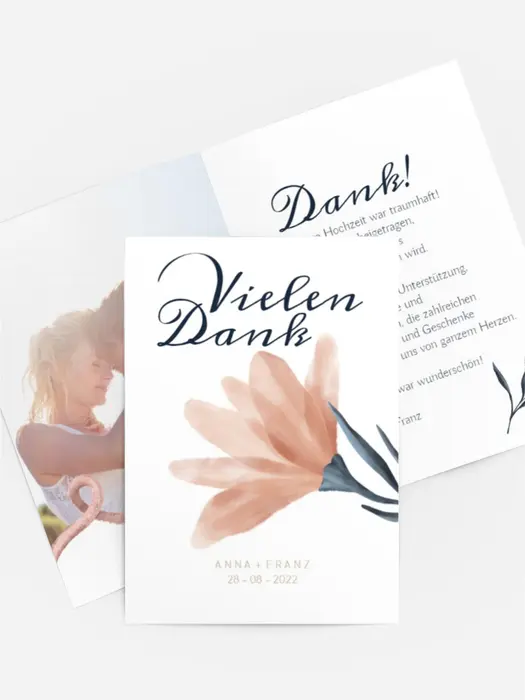 Dankeskarte Vögel des Glücks
