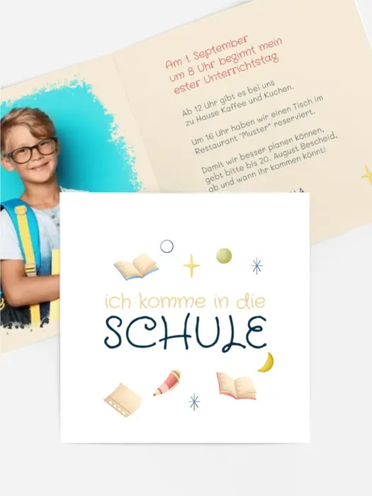 Einladungskarte Einschulung Schüler