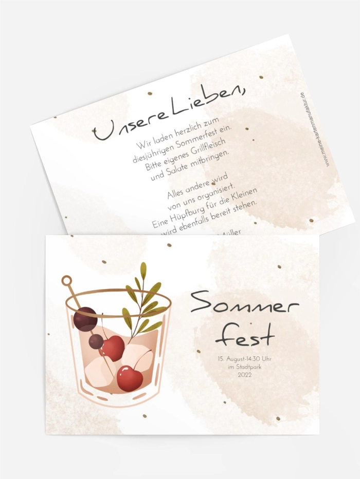 Einladung Sommerfest Cocteile zeit Einladung Sommerfest Cocteile zeit