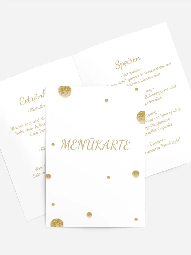 Menükarte Geburtstag Inverse Age