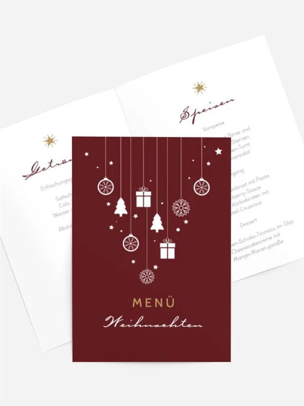 Menükarte Weihnachten Spielzeug