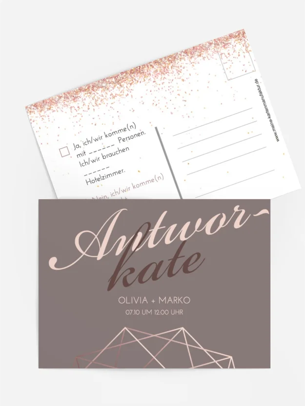 Antwortkarte Geometrie in Gold