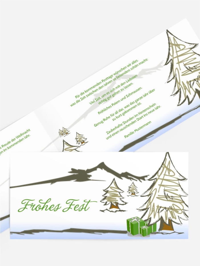 Grußkarte Privat Weihnachten Scribble Grußkarte Privat Weihnachten Scribble