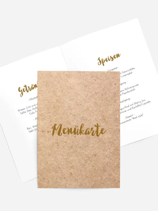Menükarte Geburtstag Tiefer Blick