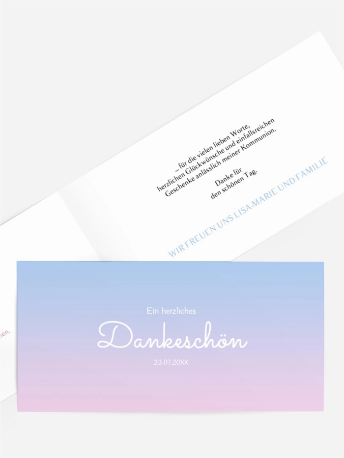 Dankeskarte Kommunion Sanfter Sonnenuntergang