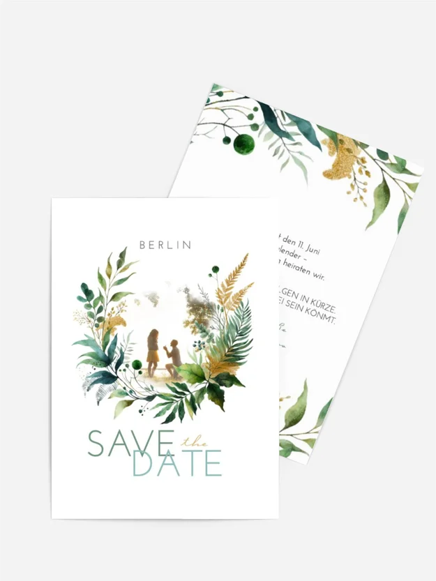 Save the Date Karte Vorschlag in Blättern