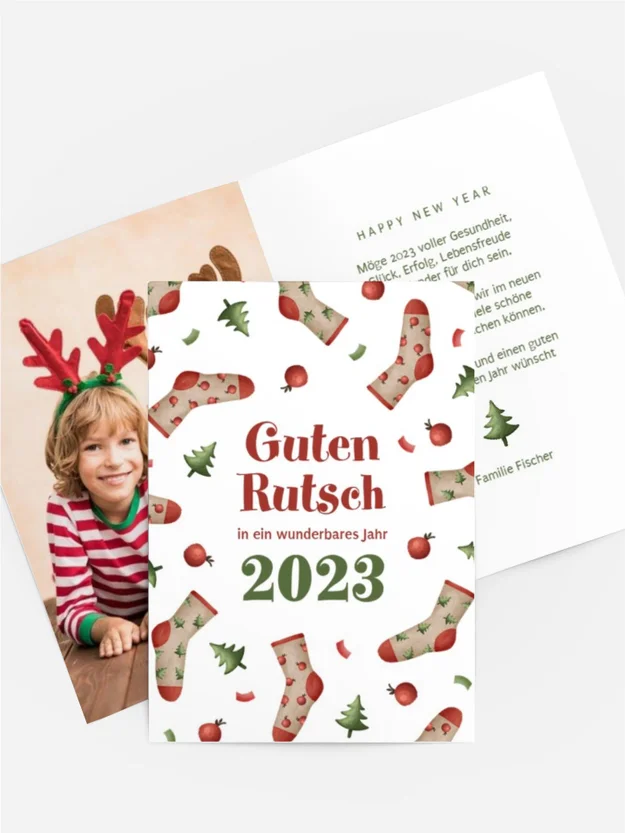 Neujahrskarte Geschenk für den Weihnachtsbaum