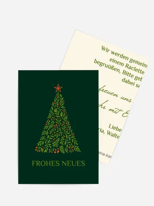Neujahrskarte Roter Stern