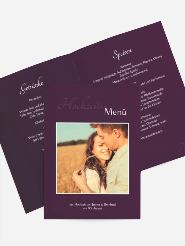 Menükarte 3 ewige Verbindung