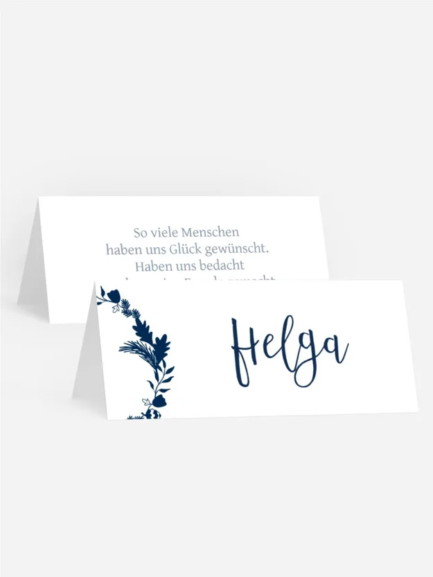 Tischkarte Kranz
