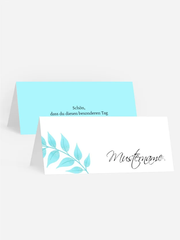 Tischkarte Blattbogen